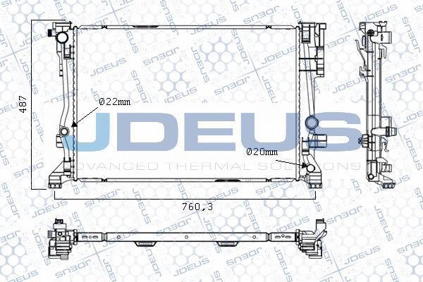 Jdeus M-0171040 - Radiator, engine cooling autospares.lv