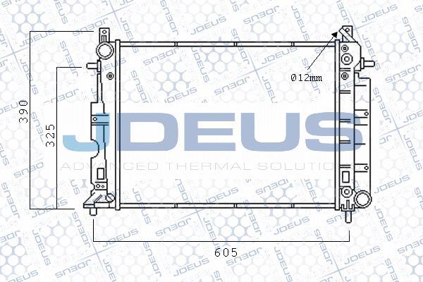 Jdeus M-0240160 - Radiator, engine cooling autospares.lv