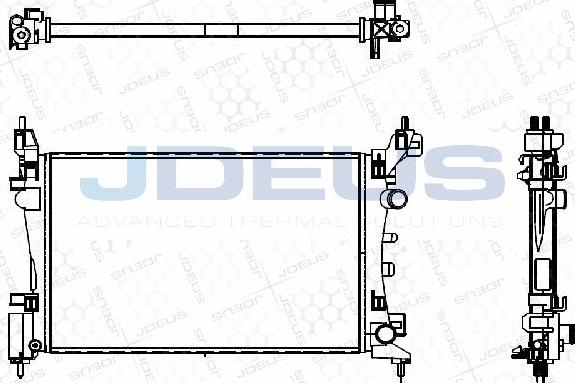 Jdeus M-0200950 - Radiator, engine cooling autospares.lv