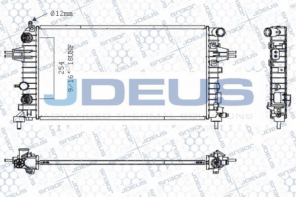 Jdeus M-0200970 - Radiator, engine cooling autospares.lv