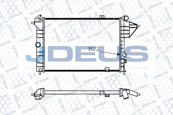 Jdeus M-0200580 - Radiator, engine cooling autospares.lv