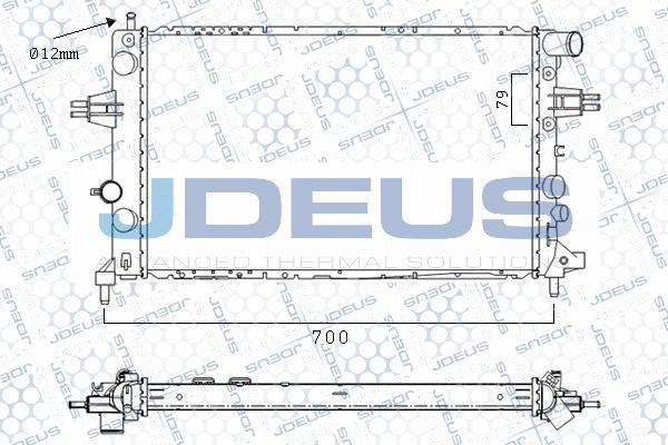 Jdeus M-0200780 - Radiator, engine cooling autospares.lv