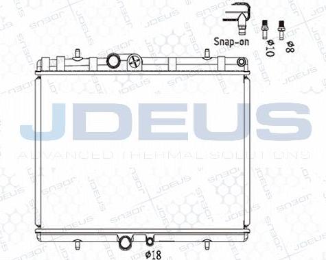 Jdeus M-0210400 - Radiator, engine cooling autospares.lv