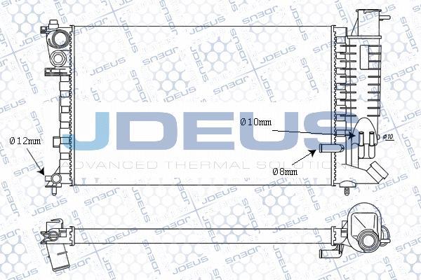 Jdeus M-021054A - Radiator, engine cooling autospares.lv