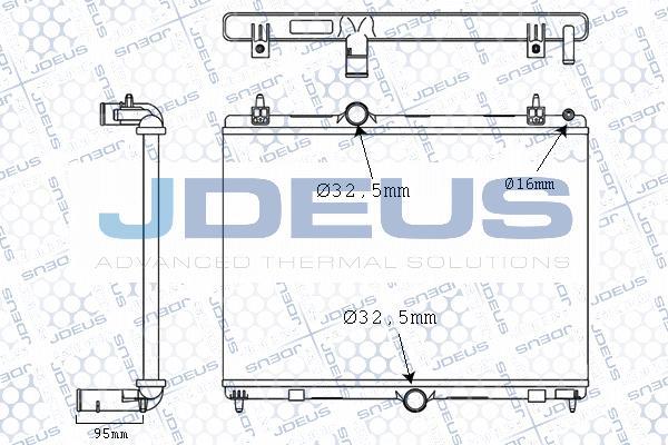 Jdeus M-021051A - Radiator, engine cooling autospares.lv