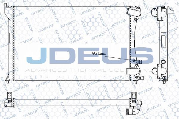 Jdeus M-0210060 - Radiator, engine cooling autospares.lv