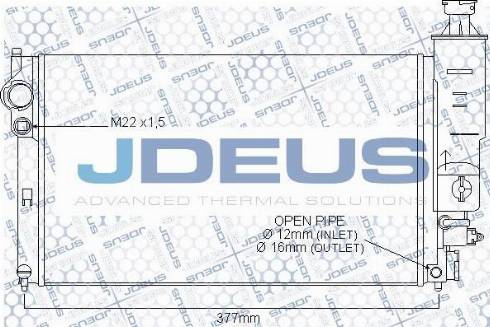 Jdeus M-0210190 - Radiator, engine cooling autospares.lv