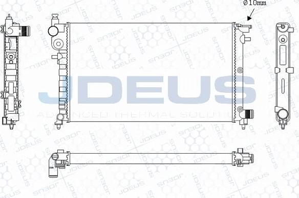 Jdeus M-0210271 - Radiator, engine cooling autospares.lv