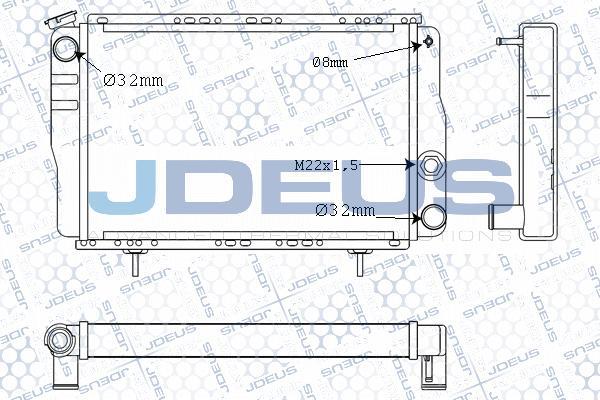 Jdeus M-023003A - Radiator, engine cooling autospares.lv