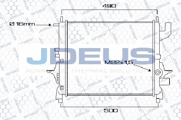 Jdeus M-023012A - Radiator, engine cooling autospares.lv