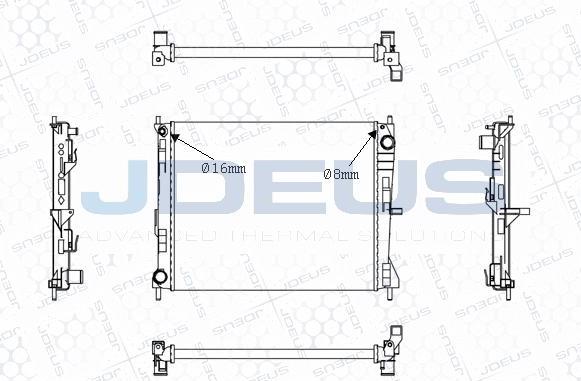 Jdeus M-0230870 - Radiator, engine cooling autospares.lv