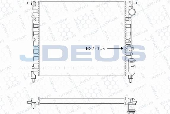 Jdeus M-0230281 - Radiator, engine cooling autospares.lv