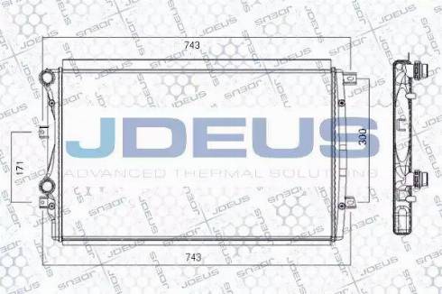 Jdeus RA0010301 - Radiator, engine cooling autospares.lv