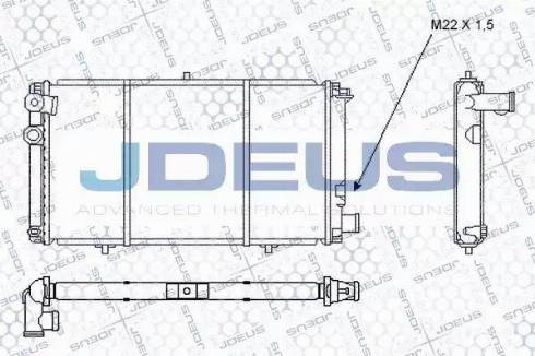 Jdeus RA0070010 - Radiator, engine cooling autospares.lv