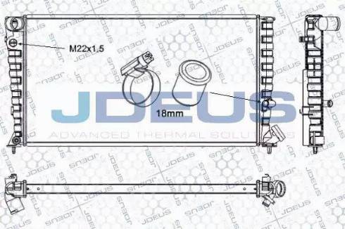 Jdeus RA0070130 - Radiator, engine cooling autospares.lv