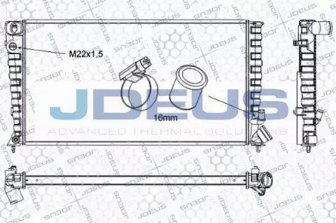 Jdeus RA0070120 - Radiator, engine cooling autospares.lv