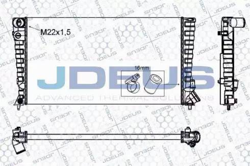 Jdeus RA0070200 - Radiator, engine cooling autospares.lv