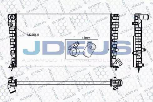 Jdeus RA0070210 - Radiator, engine cooling autospares.lv