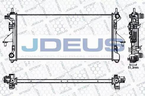 Jdeus RA0111210 - Radiator, engine cooling autospares.lv