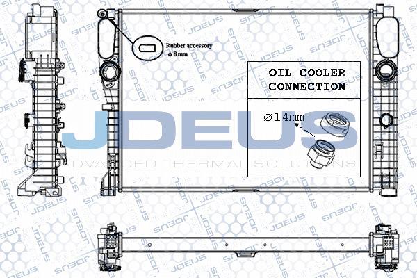 Jdeus RA0170970 - Radiator, engine cooling autospares.lv