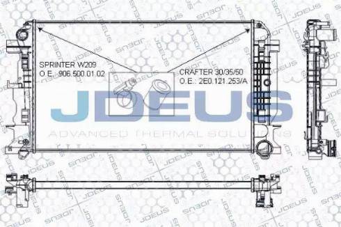 Jdeus RA0170800 - Radiator, engine cooling autospares.lv