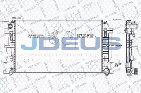 Jdeus RA0170830 - Radiator, engine cooling autospares.lv