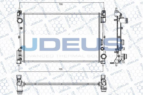 Jdeus RA0200931 - Radiator, engine cooling autospares.lv