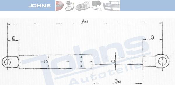 Johns 67 12 95-91 - Gas Spring, boot, cargo area autospares.lv