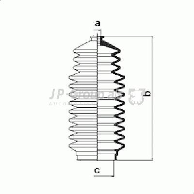 JP Group 4044700410 - Bellow Set, steering autospares.lv