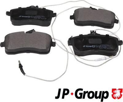 JP Group 4163607510 - Brake Pad Set, disc brake autospares.lv