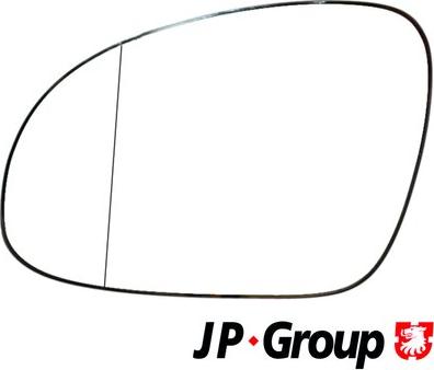 JP Group 1189304570 - Mirror Glass, outside mirror autospares.lv