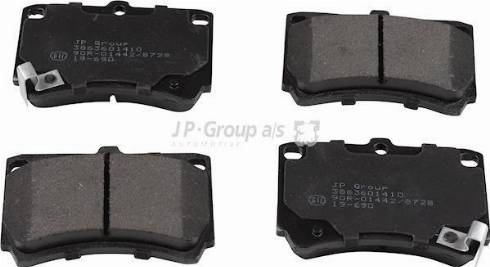 JP Group 3863601410 - Brake Pad Set, disc brake autospares.lv