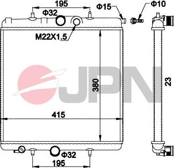 JPN 60C9040-JPN - Radiator, engine cooling autospares.lv