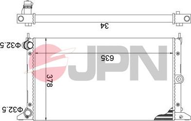 JPN 60C9068-JPN - Radiator, engine cooling autospares.lv