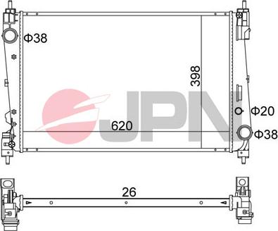 JPN 60C9018-JPN - Radiator, engine cooling autospares.lv