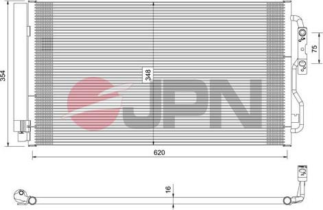 JPN 60C9088-JPN - Condenser, air conditioning autospares.lv