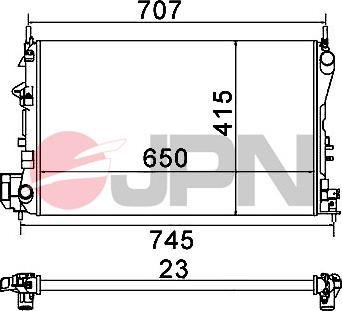 JPN 60C9035-JPN - Radiator, engine cooling autospares.lv