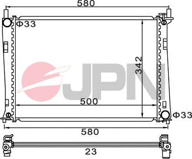 JPN 60C9026-JPN - Radiator, engine cooling autospares.lv