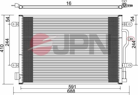 JPN 60C9076-JPN - Condenser, air conditioning autospares.lv