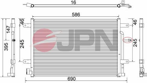 JPN 60C9078-JPN - Condenser, air conditioning autospares.lv