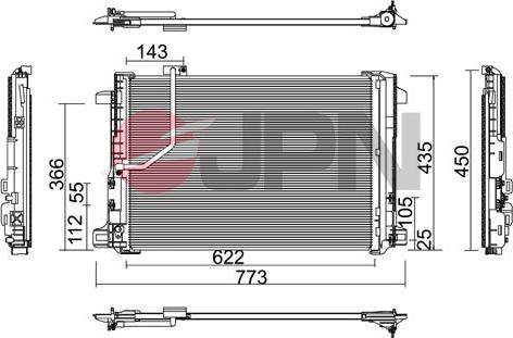 JPN 60C9106-JPN - Condenser, air conditioning autospares.lv