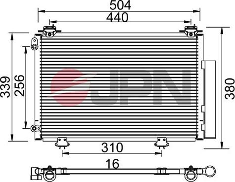 JPN 60C9135-JPN - Condenser, air conditioning autospares.lv