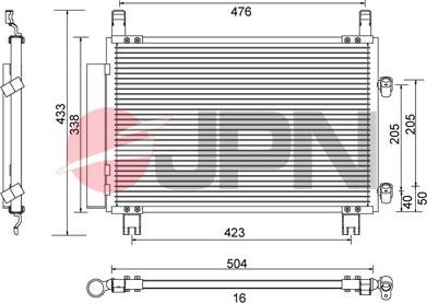 JPN 60C9133-JPN - Condenser, air conditioning autospares.lv