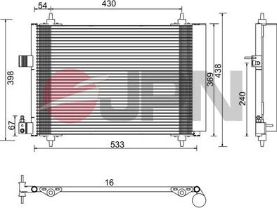 JPN 60C9122-JPN - Condenser, air conditioning autospares.lv