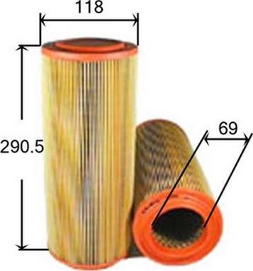 JS Asakashi A0112 - Air Filter, engine autospares.lv