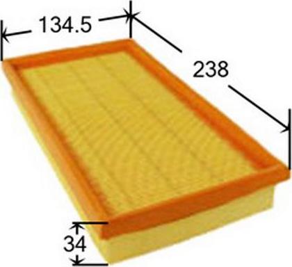 JS Asakashi A0208 - Air Filter, engine autospares.lv