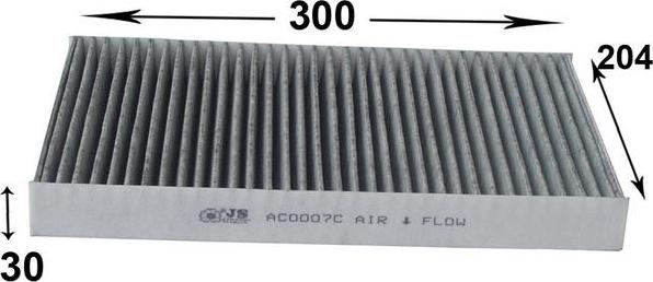 JS Asakashi AC0007C - Filter, interior air autospares.lv