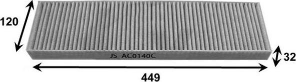 JS Asakashi AC0140C - Filter, interior air autospares.lv