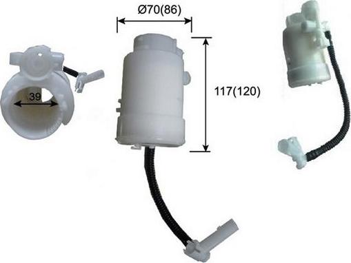 JS Asakashi FS11001 - Fuel filter autospares.lv