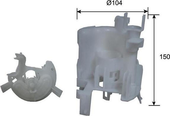 JS Asakashi FS8020A - Fuel filter autospares.lv